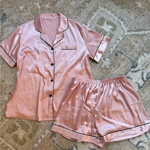 Silky Pink Women's Pajama Set